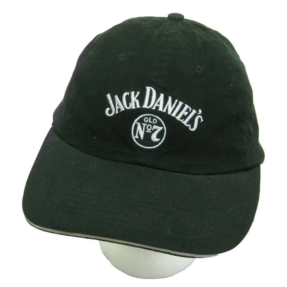Jack Daniel's Mens Black Baseball Cap Logo Hat Kentucky Whiskey Adjustable